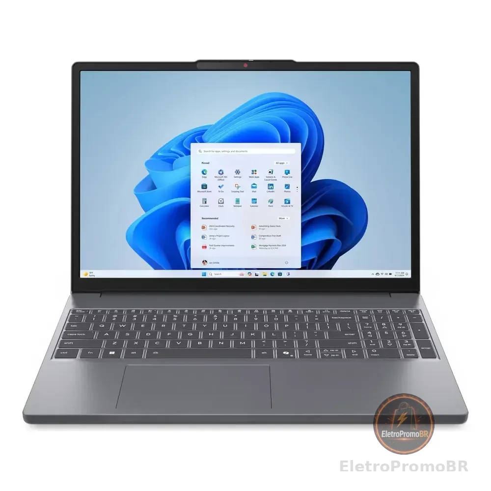 Notebook Lenovo IdeaPad Slim 3 15IRH10 Intel Core i5-13420H 8GB 512GB SSD Windows 11 15.3" - 83NS0002BR Luna Grey