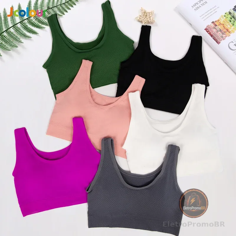 Jcolour Kit 3 Sutiã Esportivo Fitness Alto Impacto Sutiãs Primavera Verão Novo Estilo Sports