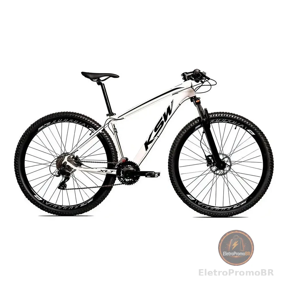 Bicicleta Alumínio Aro 29 Ksw 24v Freio Disco Xlt Cor Branco Tamanho Do Quadro 21