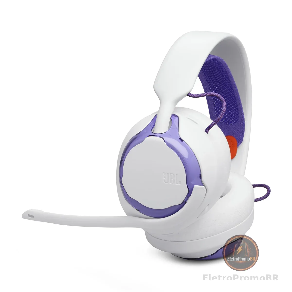 JBL, Fone de Ouvido Gamer, Headset, Quantum 250, Cancelamento de Ruído - Branco | JBL Som espacial quântico, microfone com cancelamento de ruído, cabo de 3,5 mm, compatibilidade com várias plataformas