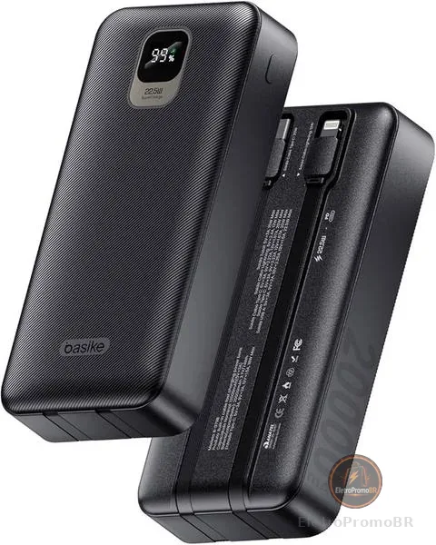 Power bank basike 20000mah 22.5w carga turbo usbc lightning