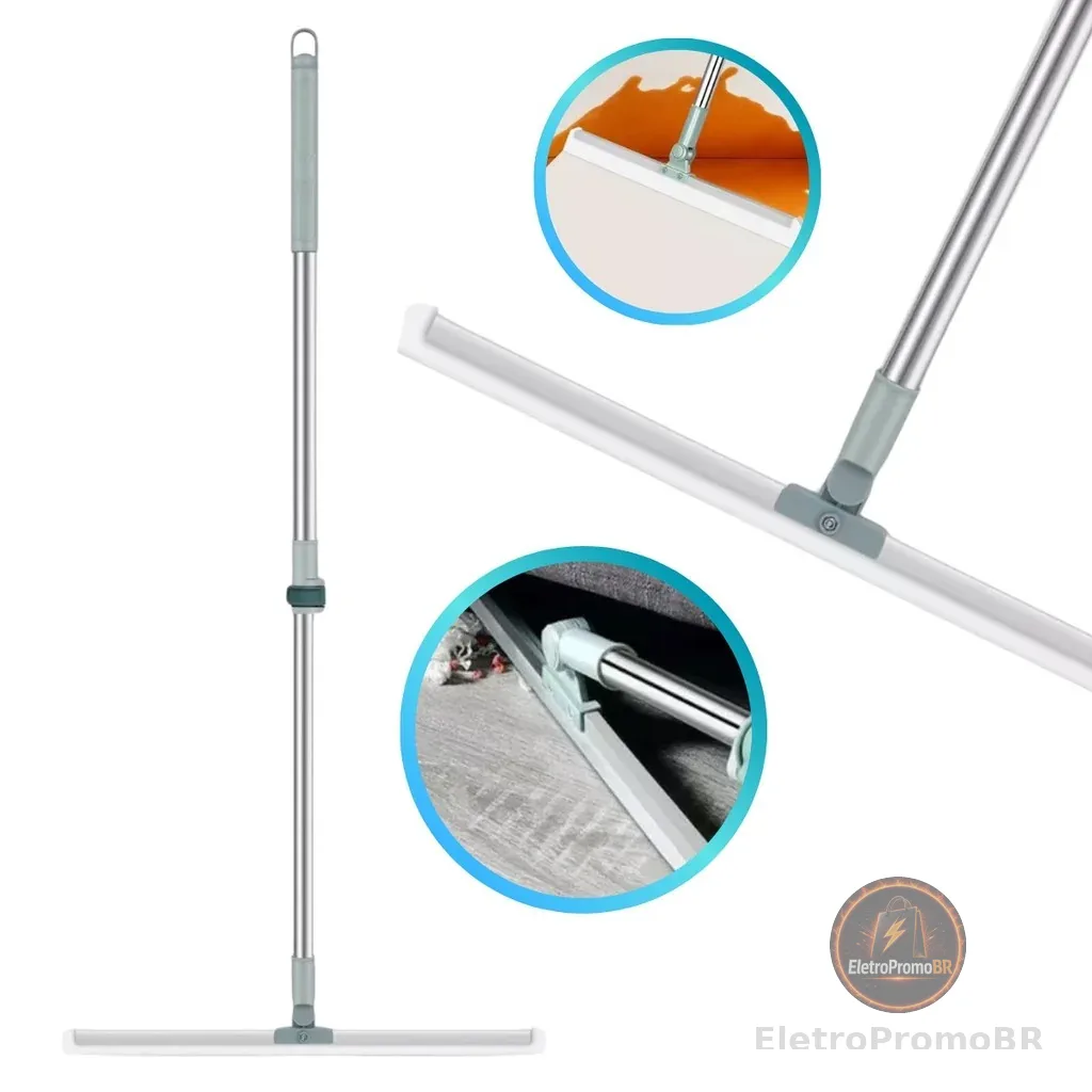 Rodo Vassoura Mágico Silicone Multiuso Pisos Vidros Janela  Limpa Fácil Vidro Piso Chão 140cm