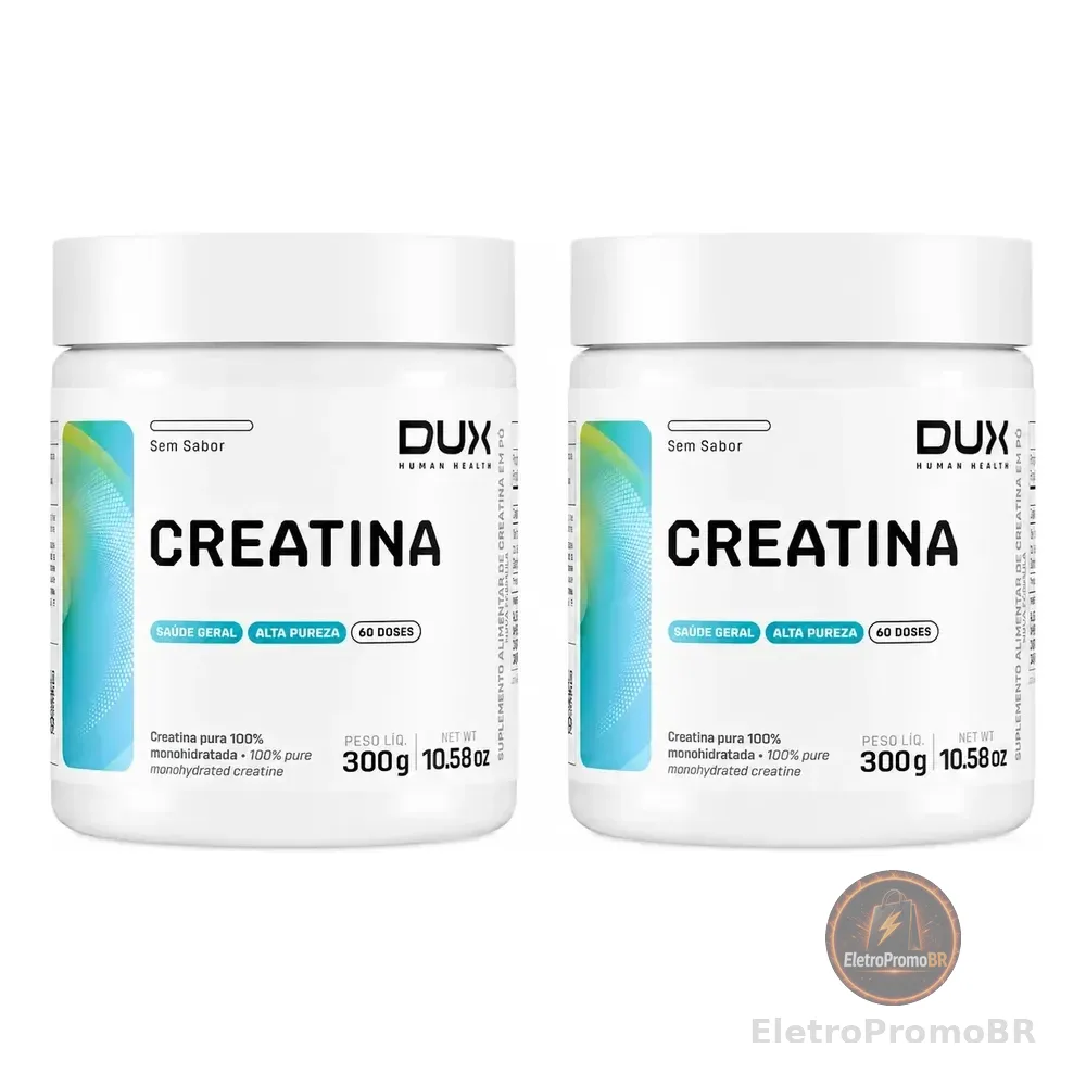 Kit 2x Creatina 300g Monohidratada Dux 100% Pura Sem Sabor