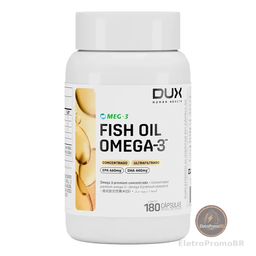 Fish Oil Ômega 3 Pote 180 Capsulas Dux Nutrition