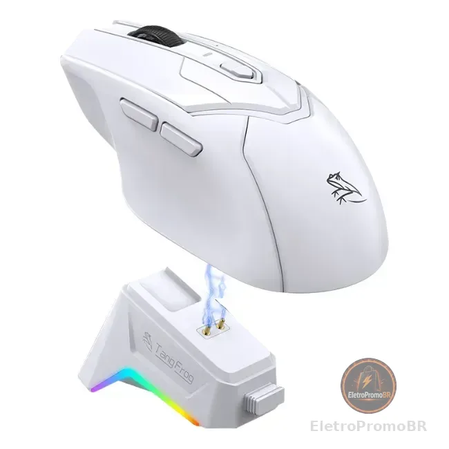 Mouse Gamer Sem Fio T8 1000 Hz White