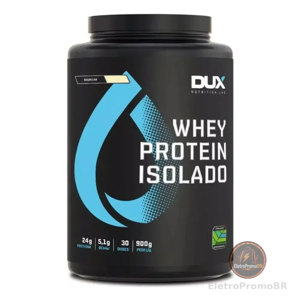 Whey Protein Isolado Dux Nutrition - Pote 900g Sabor Baunilha