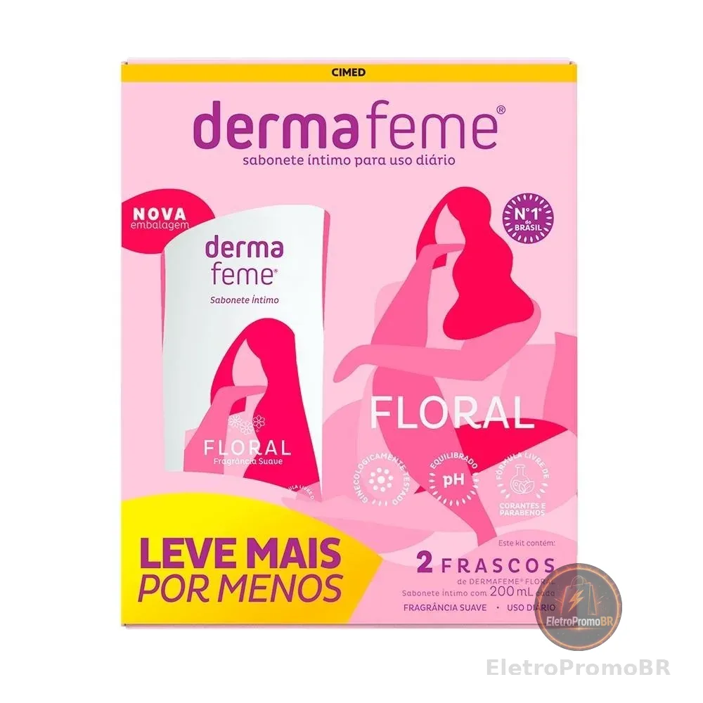 Sabonete Íntimo Dermafeme Floral 200ml