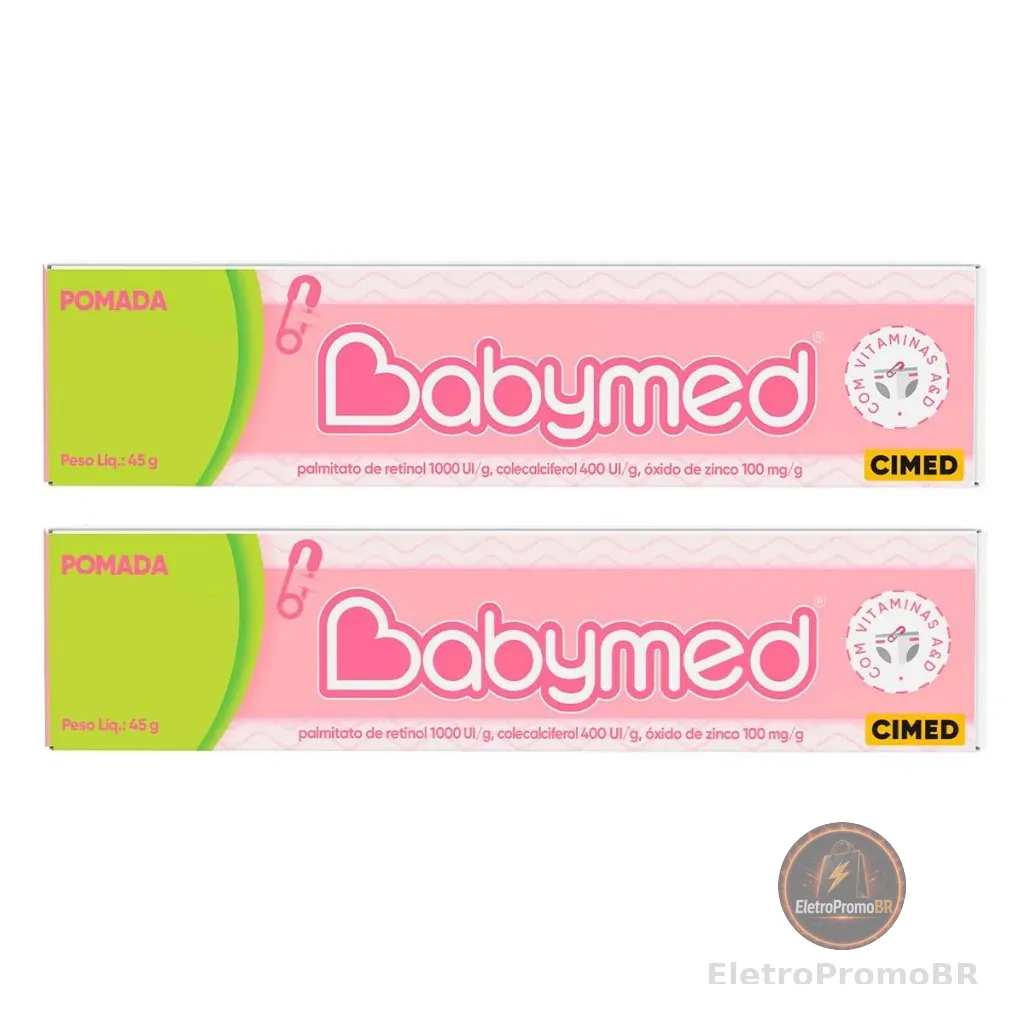 Kit 2 Pomadas Babymed Rosa 45g