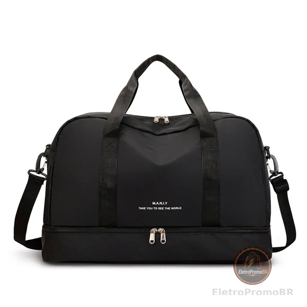 Bolsa De Viagem Sport Com Bolso Impermeável Alça Lateral 30L Capacidade