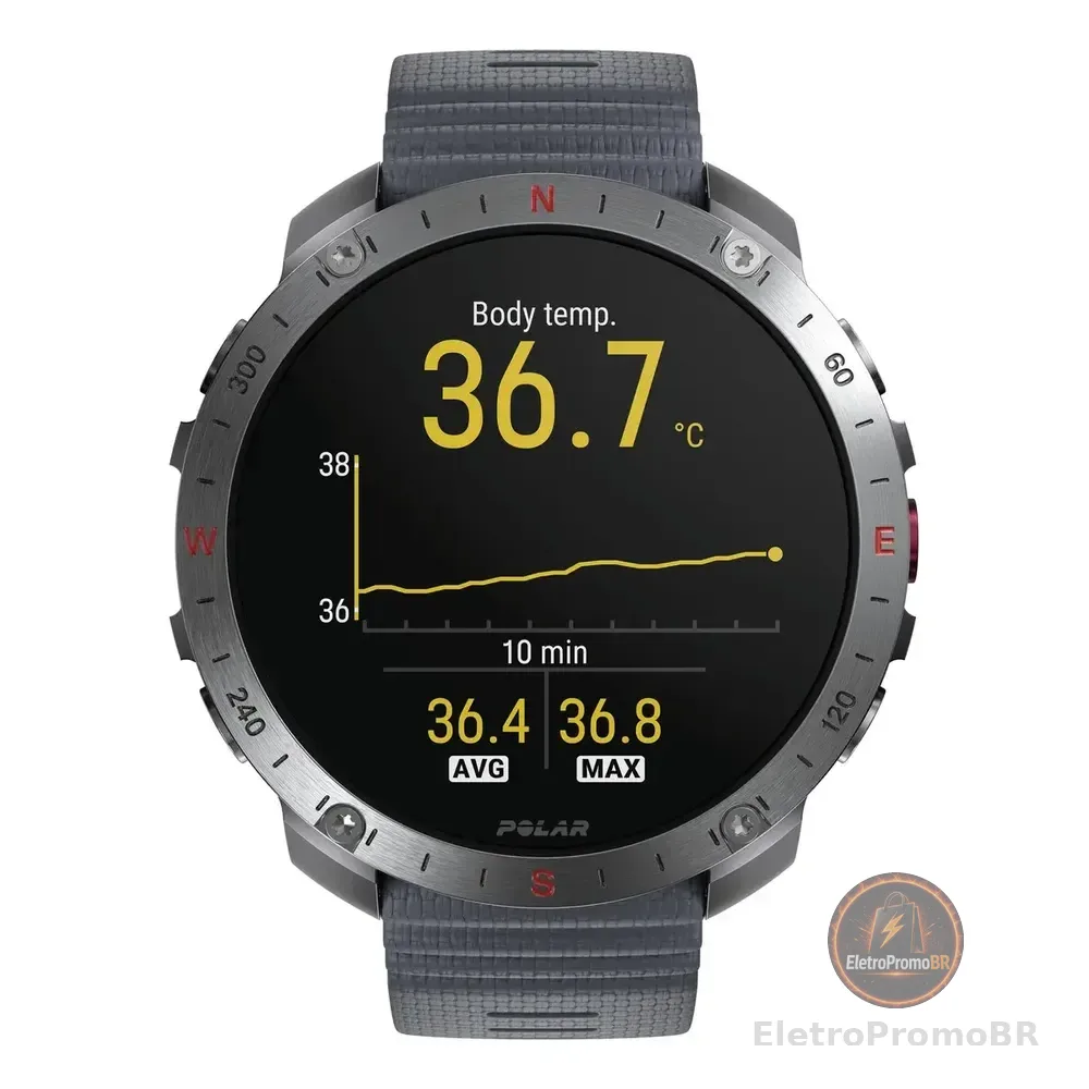 Relógio Outdoor Polar Grit X2 Pro Stone Gray