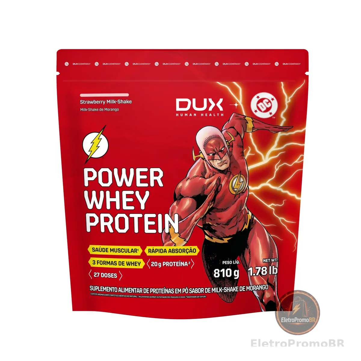 Dux - Power Whey Protein Strawberry Milk-Shake 810g