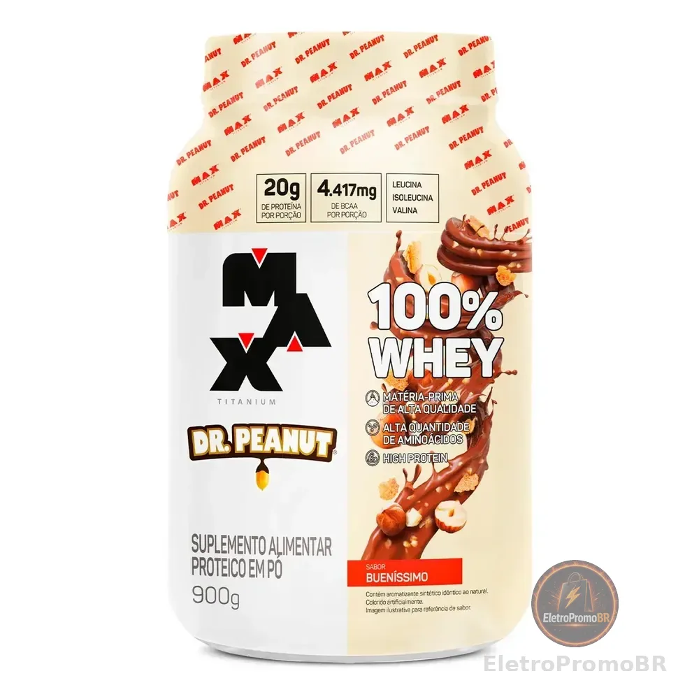 Whey Protein Dr. Peanut 100% Whey 900g - Sabor Bueníssimo