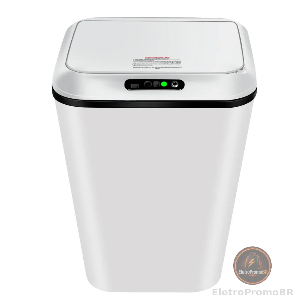Lixeira Sensor Automática Inteligente de Banheiro Cozinha Escritório Capacidade 16 Litros