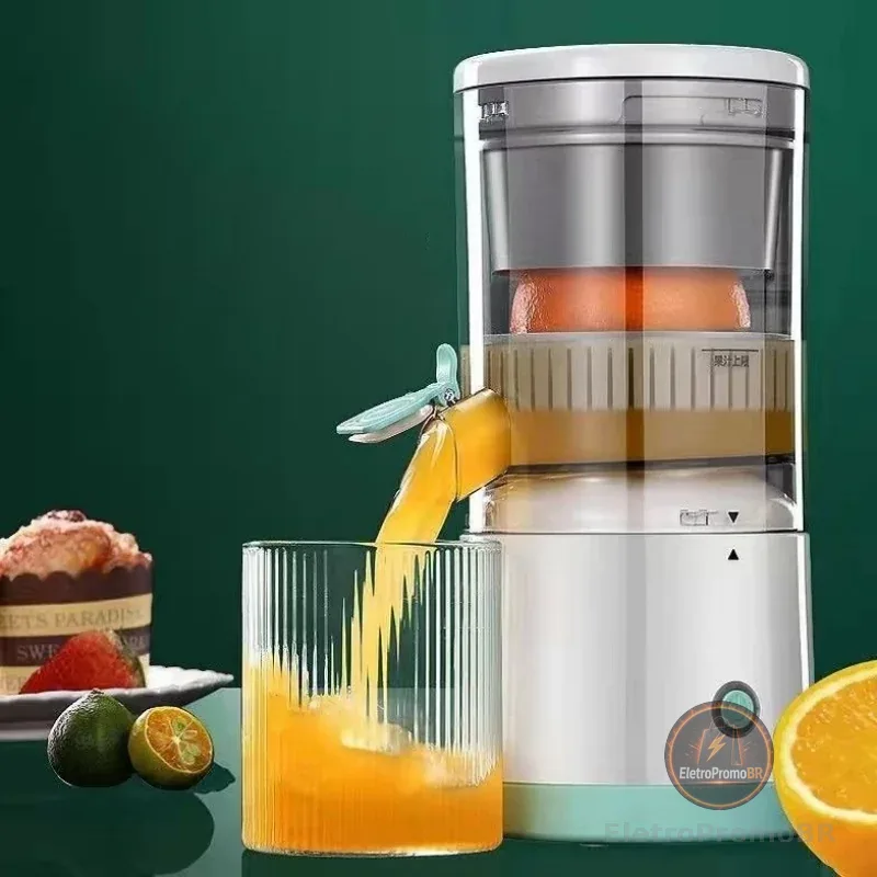 Espremedor Elétrico Laranja Limão Frutas Fazer Sucos Recarregável Usb Cozinha