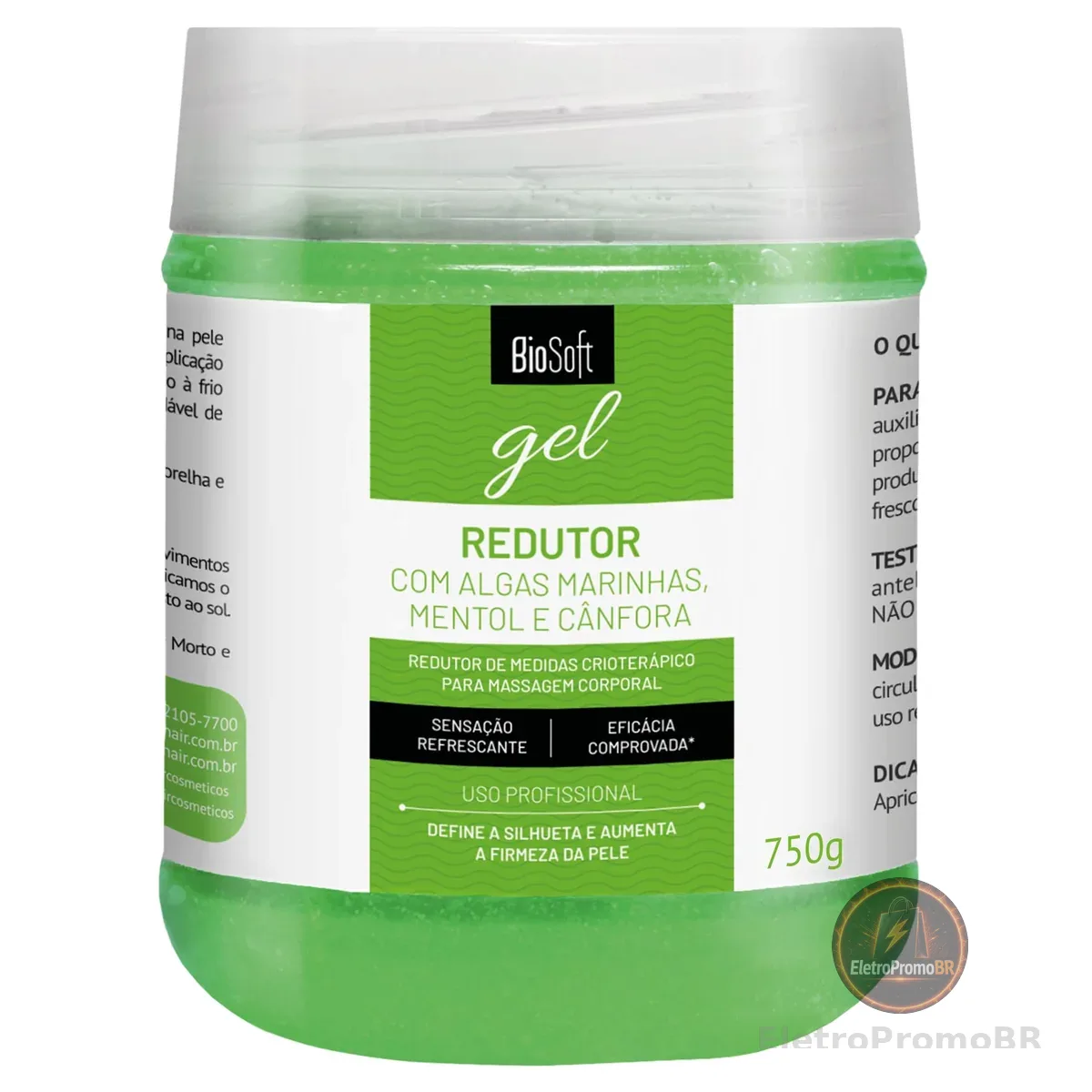 Soft Hair Gel Redutor De Gordura Crioterápico Biosoft - 750G