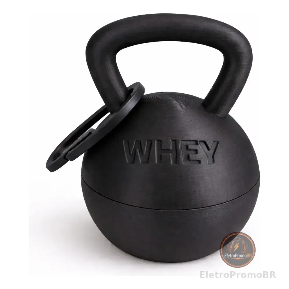 Porta Whey Chaveiro 30g Com Tampa Rosca Para Academia Preto