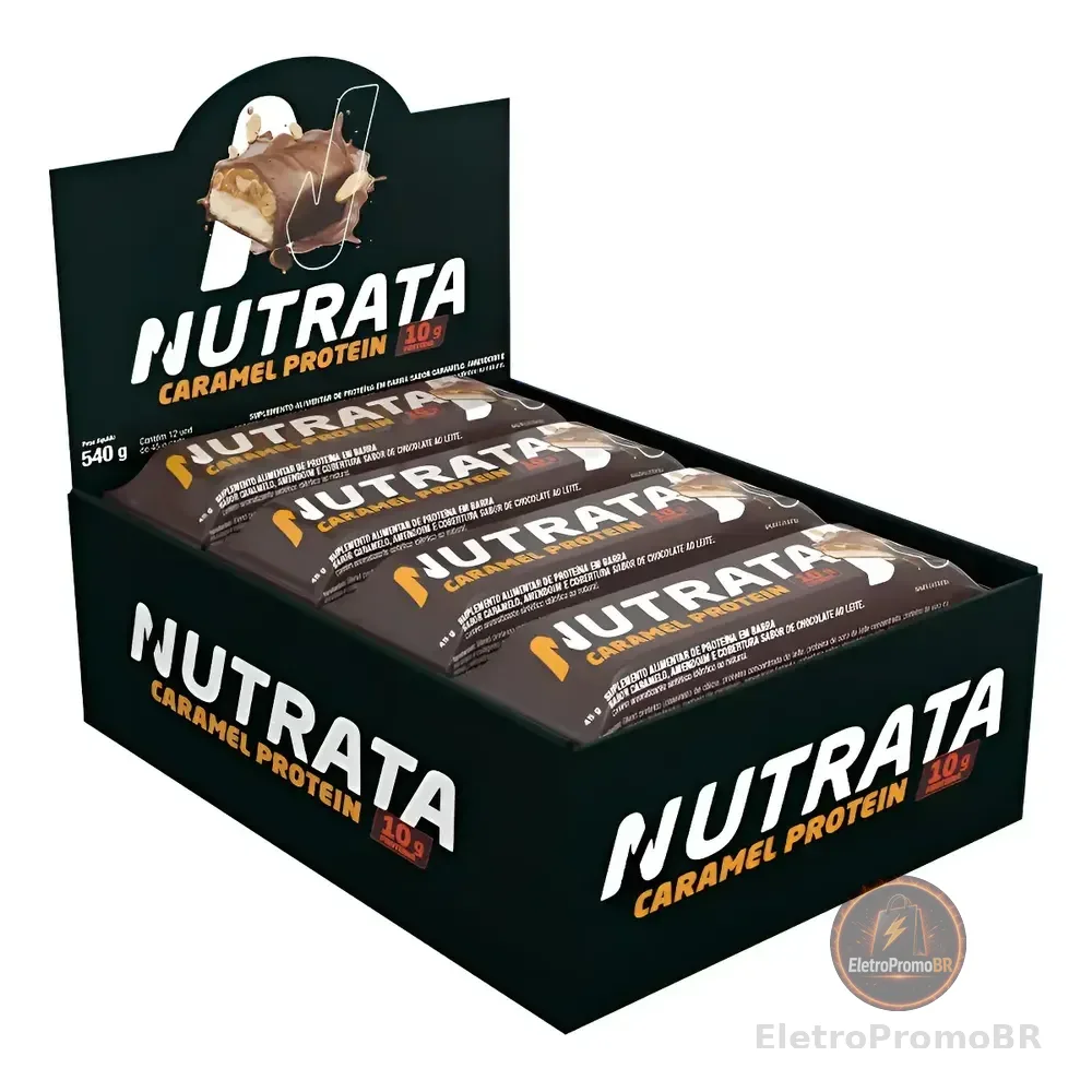 Barra De Proteina 12 Un. De 45g Caramelo Nutrata Caramelo
