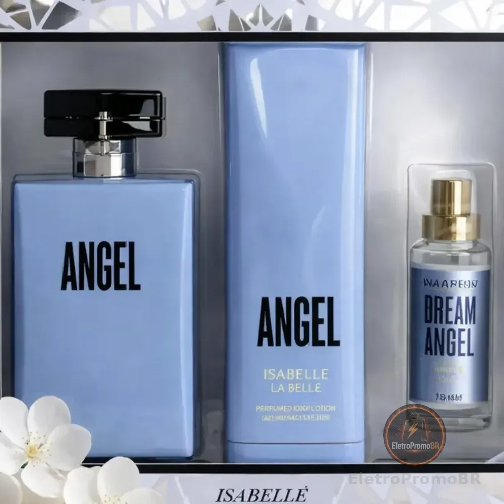Kit Creme Corporal Angel Perfume De Cabelo E Perfume 100 Ml