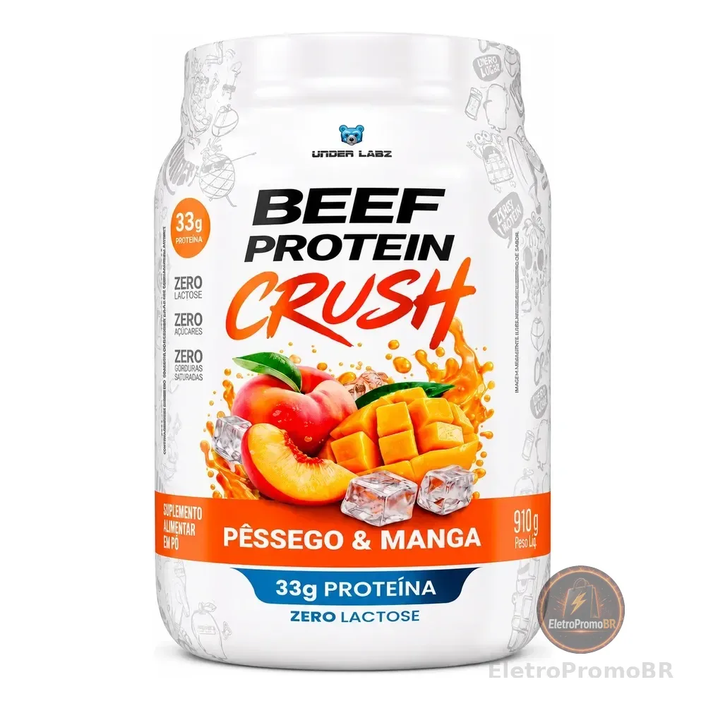 Beef Protein Crush Under Labz 910g Pêssego Manga 33g Protein Pessego Com Manga