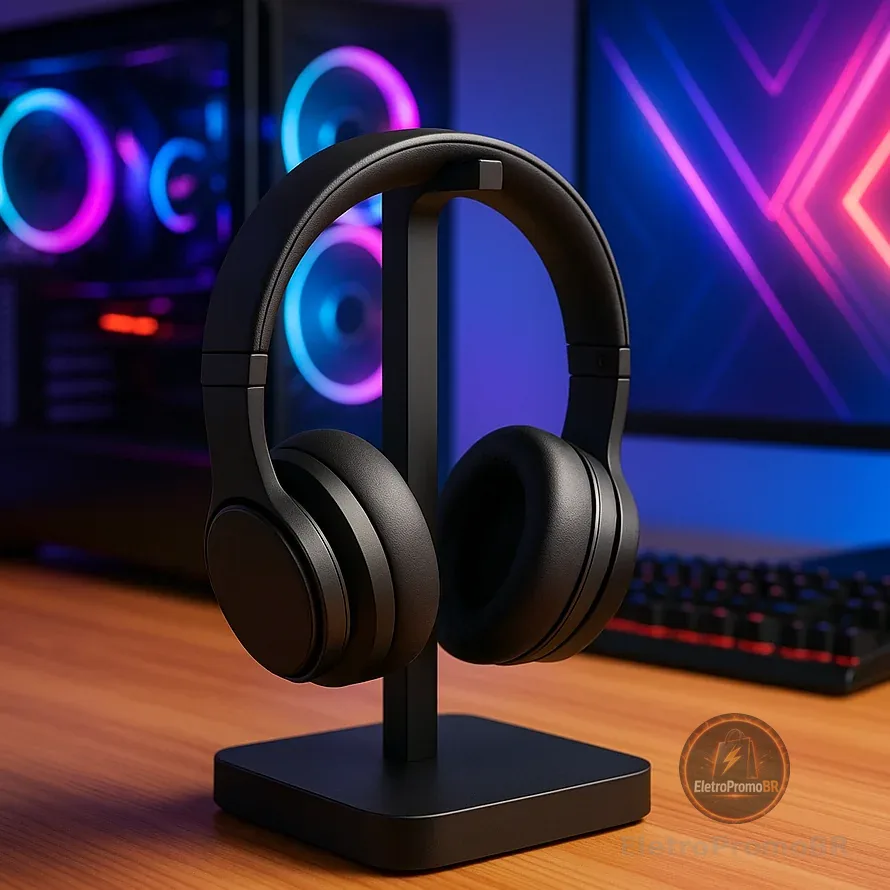 Suporte de Mesa para Fone Headset Controle Gamer Universal Elegante Minimalista
