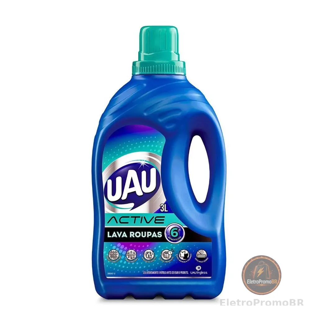 Lava Roupas Líquido UAU Active 3l