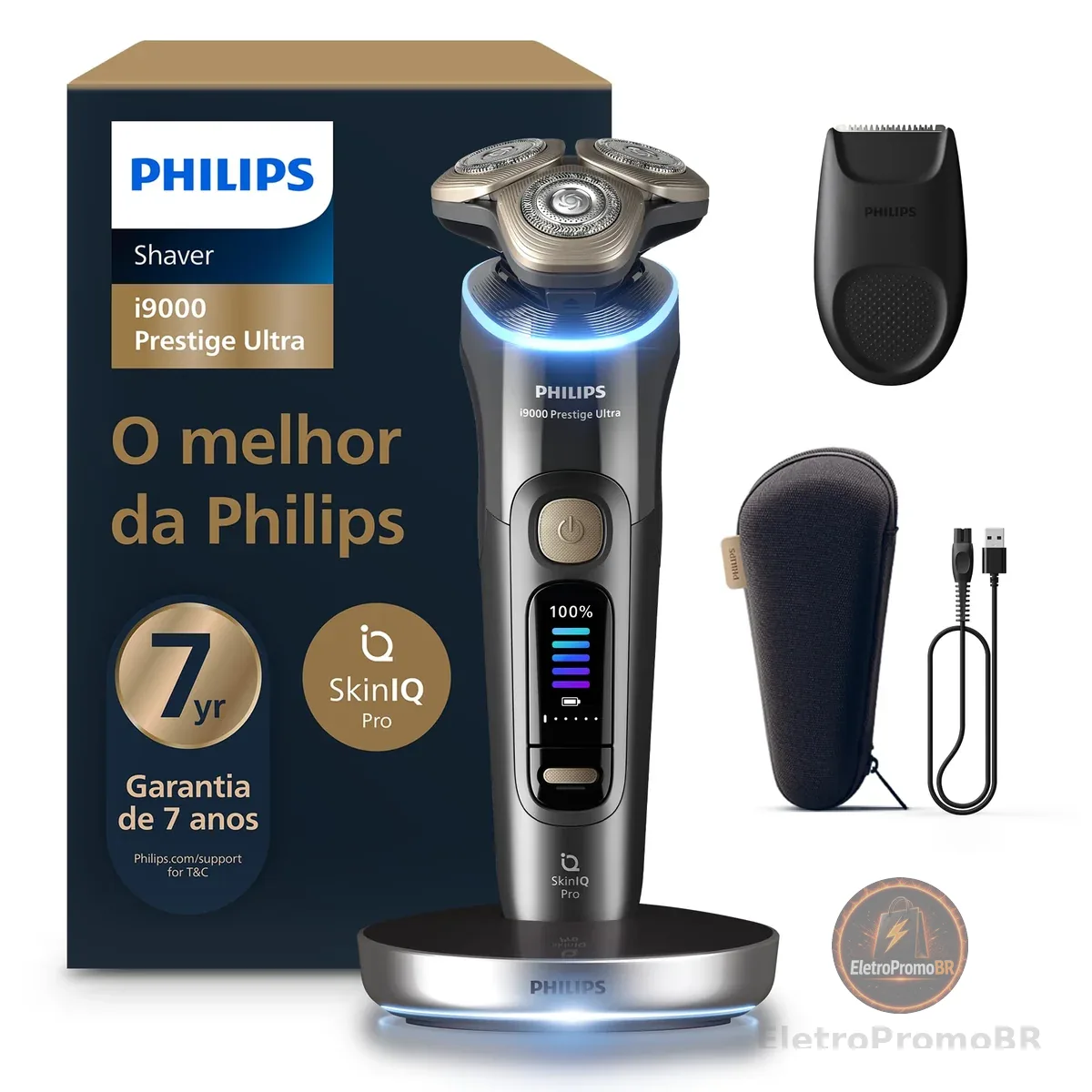 Barbeador Elétrico i9000 Prestige Ultra XP9402/11 Philips