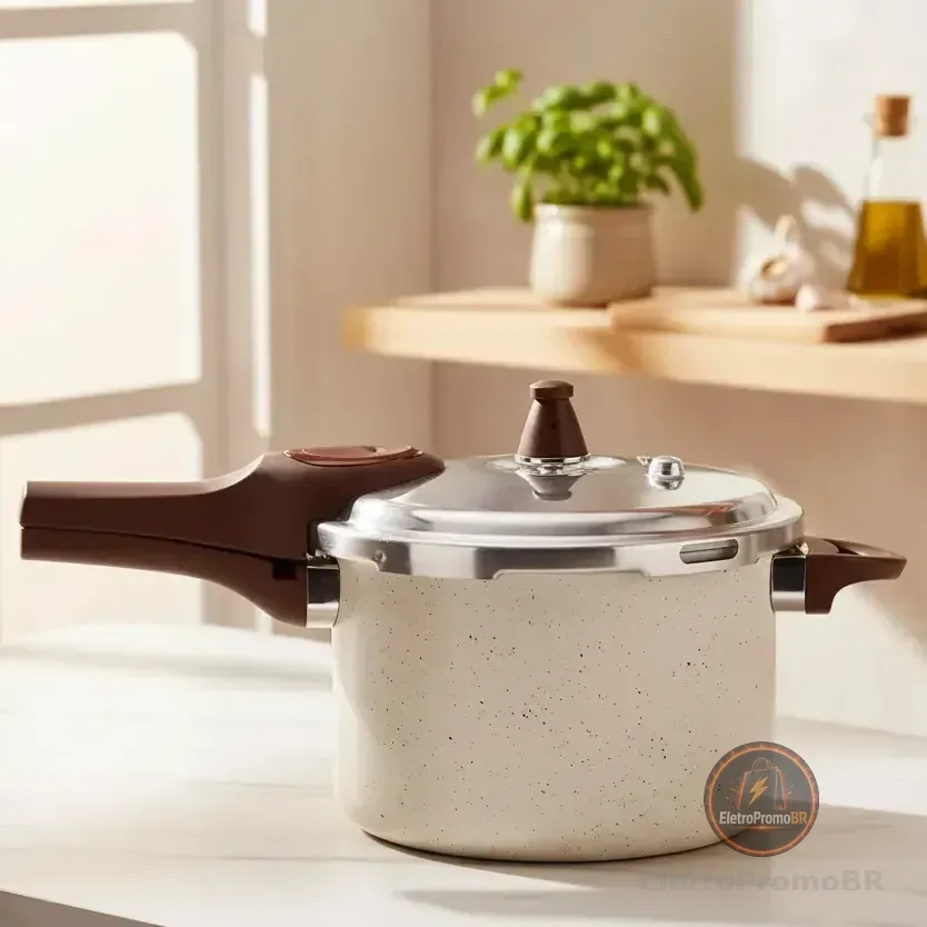 Panela De Pressão Brinox Pressure 4,2l Ø20 X 14,5 Cm Vanilla Baunilha