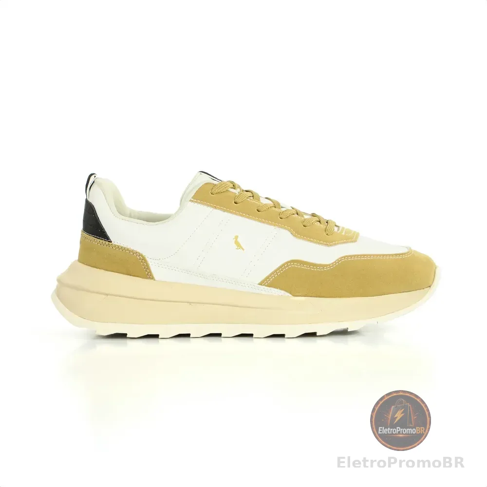 Tênis Reserva Go Trainer Branco Mostarda Masculino Leve Branco 40 Br