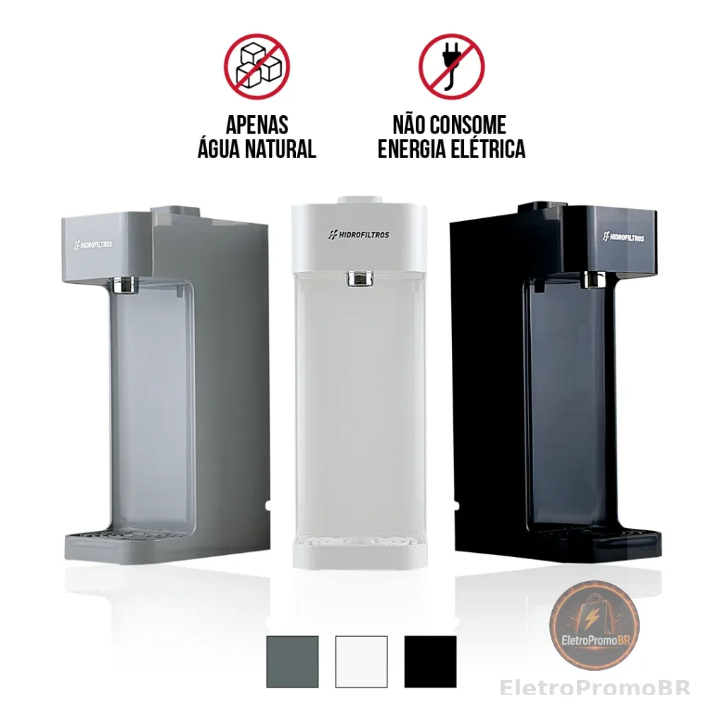 Filtro Purificador de Água Natural facile com Refil de Carvão Ativo Refil C3 Selo Imetro Anti Cloro