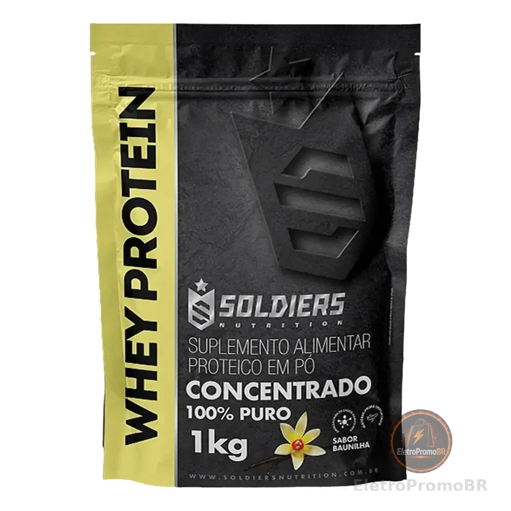 Whey Protein Concentrado 1Kg Sabor Baunilha Soldiers Nutrition