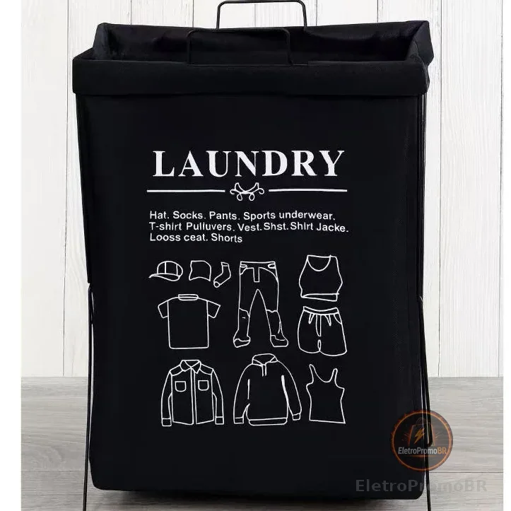 48 litros Cesto Retangular Organizador Dobrável Multiuso Roupa Suja Brinquedo