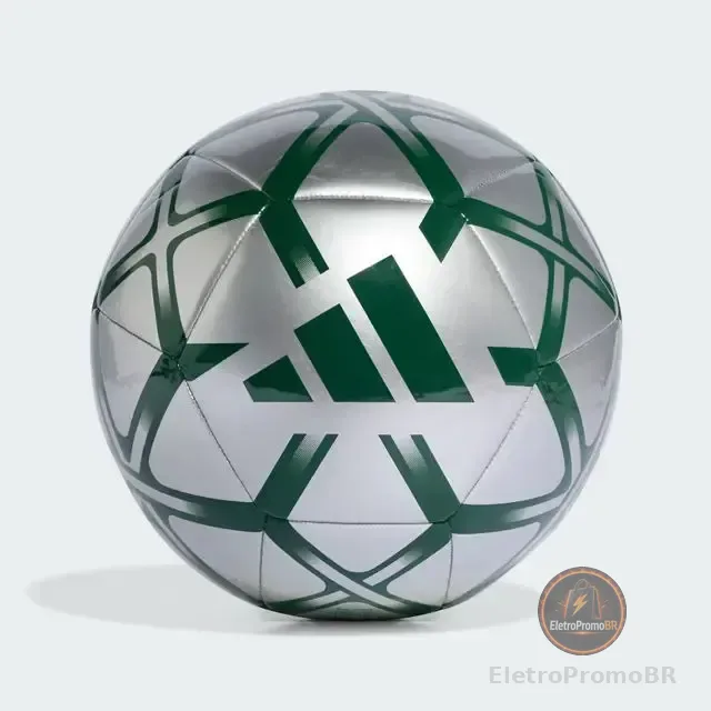 Bola Starlancer adidas Metallic Prata / Verde Escuro