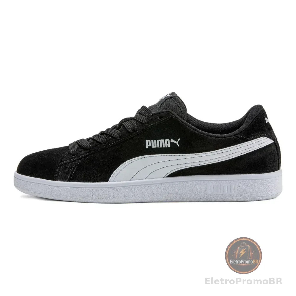 Tênis Smash V2 Puma Preto E Branco 43 Br