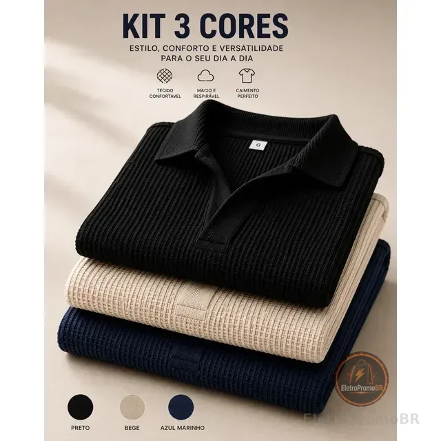 Kit  Camisas Gola Polo Camisetas Blusas