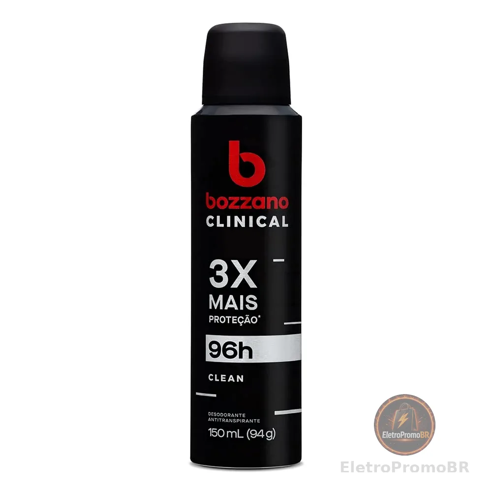 Bozzano Desodorante Clinical Clean Antitranspirante Aerossol Masculino 150Ml