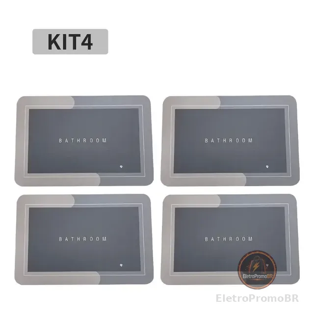 Kit4 Tapetes Para Banheiro Tapete Mágico Ultra  Para Absorçã
