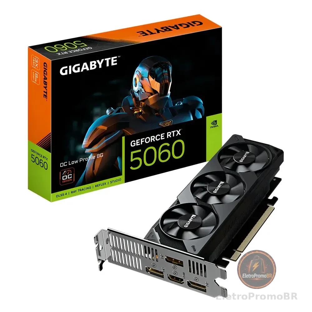Placa de Vídeo Gigabyte NVIDIA Geforce RTX 5060 8G Oc Low Profile