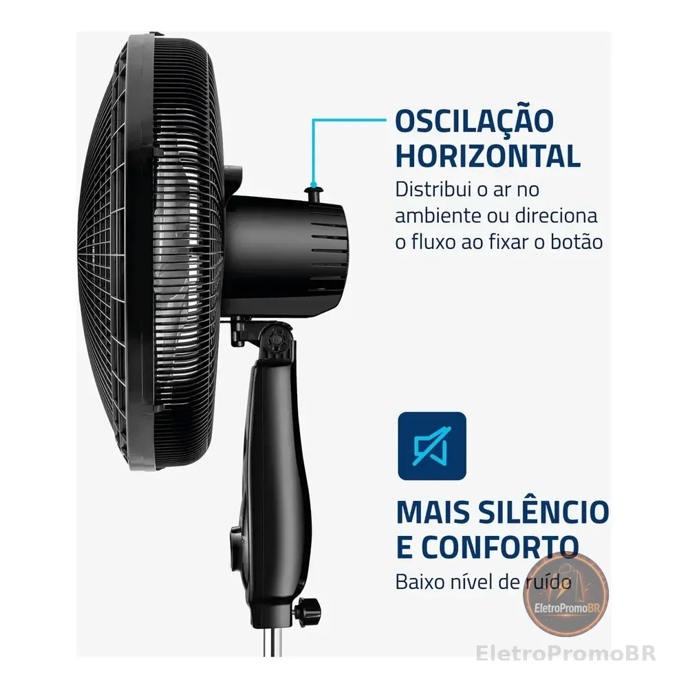 Ventilador de Coluna 40cm Super Power VSP40C 6 Pás 3 Velocidades Mondial