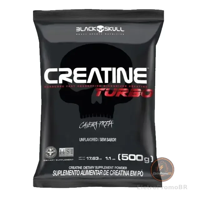 Creatine Turbo (refil - 500g) - Black Skull Sem Sabor