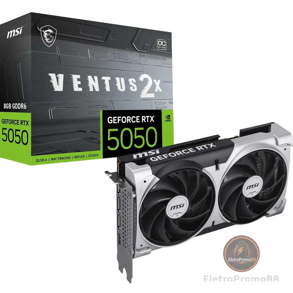 GPU NV RTX5050 8GB GDDR6 128BITS VENTUS 2X OC MSI 912-V538-010