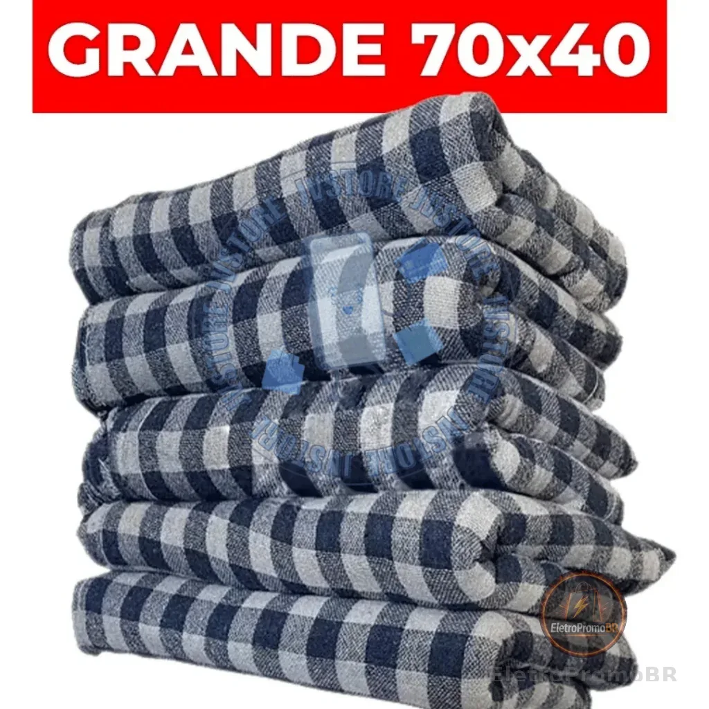Kit Panos de Chão Xadrez 100% Algodão Grande Alta Absorção Kit Econômico Ideal para Limpeza da Sua Casa