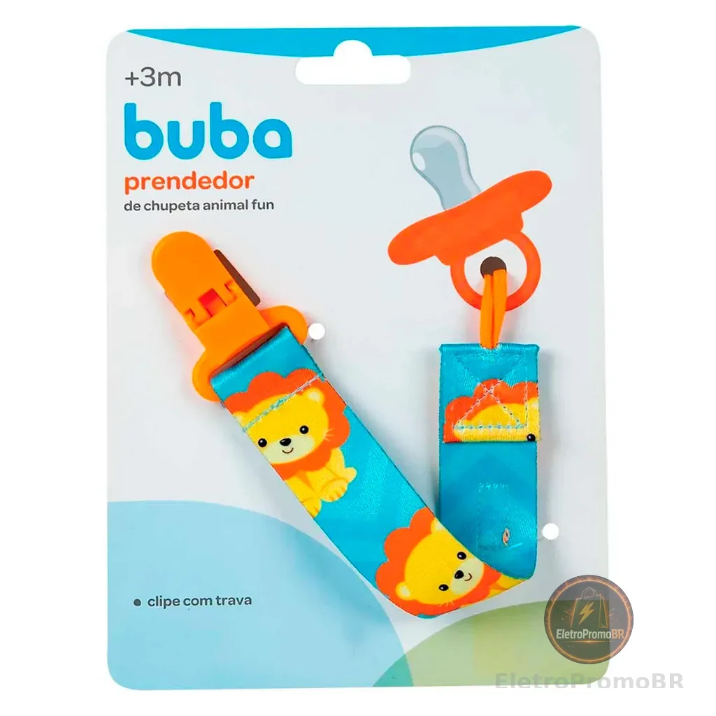 Prendedor De Chupeta Animal Fun Leão 12047 - Buba