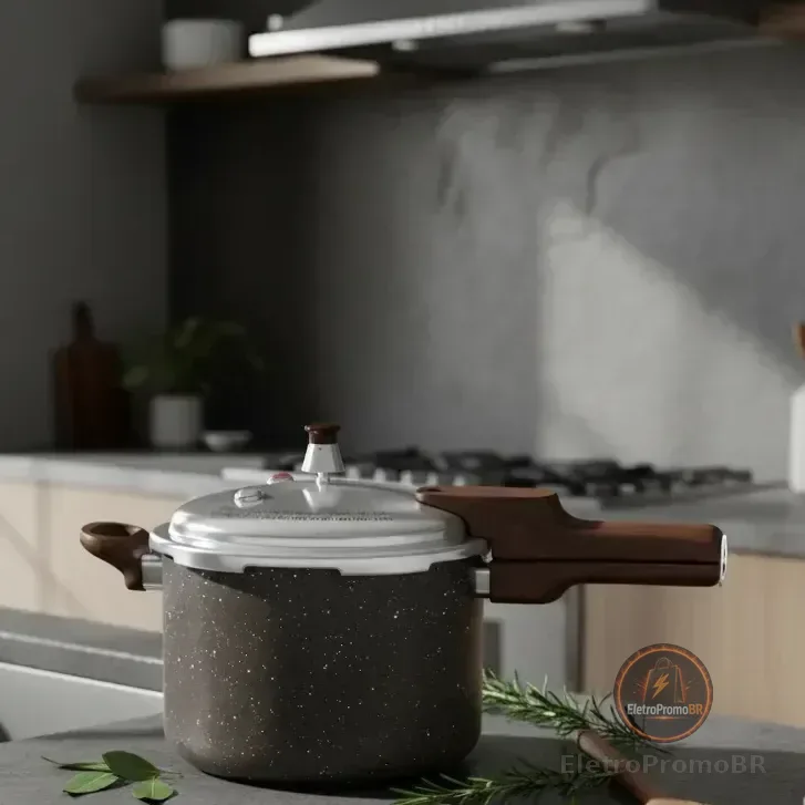 Panela De Pressão Fechamento Externo Presscook Grafito 4,2l - Mimo Style