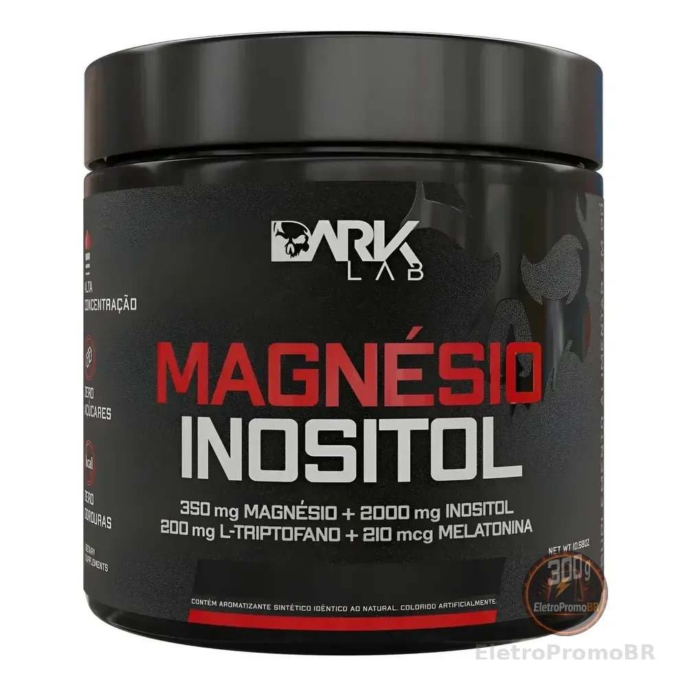 Magnésio Inositol Taurina Melatonina Limão 300g Dark Lab