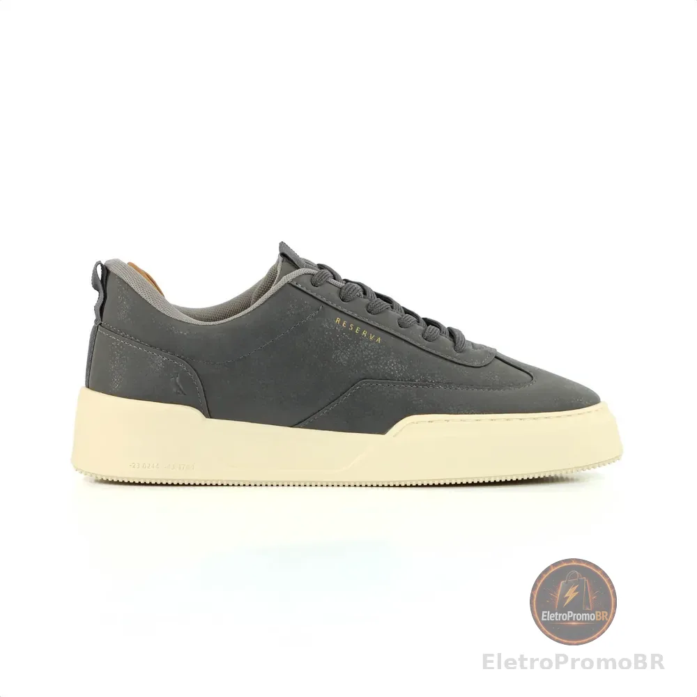 Tênis Reserva Go Cross Suede Leve Respirável Confortável Cinza 41 Br