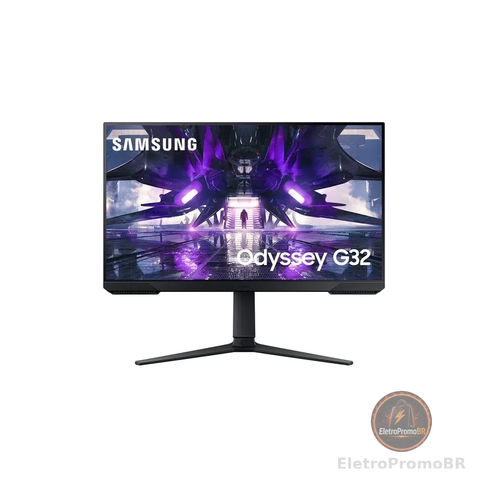 SAMSUNG Monitor Gamer Odyssey 27", FHD, 165Hz, 1ms, com ajuste de altura, HDMI, DP, Freesync, Preto, Série G32