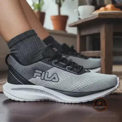 Tênis Fila Masculino Rise Up Esportivo Treino Original Cinza/grafite Liso 39
