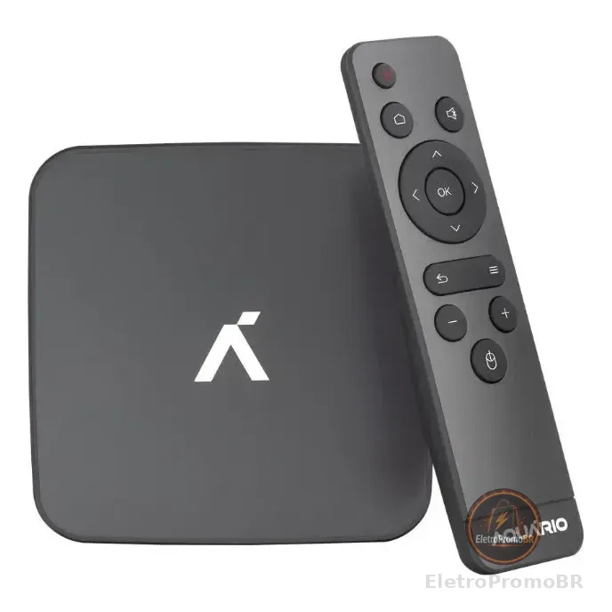 Tv Box Aquário Plus Stv-3000 4k Padrão 4k 16gb Preto Com 2gb De Memória Ram