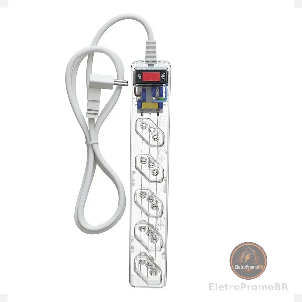 Protetor Elétrico Clamper iCLAMPER Energia 5 com Tecnologia LCF para 5 Tomadas
