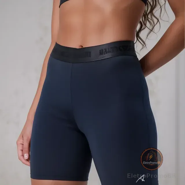 Bermuda Feminina Corrida Fitness Authen Essential 15cm Preta